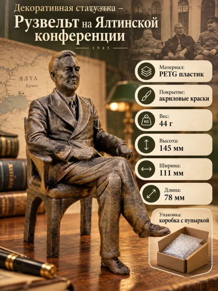 Декоративная статуэтка «Рузвельт на Ялтинской конференции» Декоративная статуэтка «Рузвельт на Ялтинской конференции»