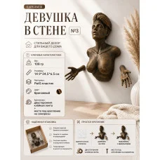 Декоративный настенный барельеф «Девушка в стене №3 большая» Декоративный настенный барельеф «Девушка в стене №3 большая»