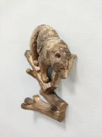 Настенная ключница  «Медведь на бревнах»