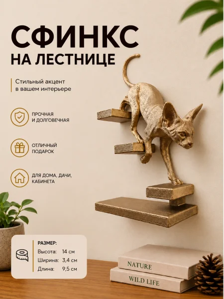 Настенный декор «Сфинкс спускается по лестнице №1» Настенный декор «Сфинкс спускается по лестнице №1»