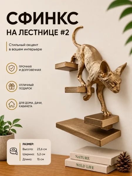 Настенный декор «Сфинкс спускается по лестнице №2» Настенный декор «Сфинкс спускается по лестнице №2»