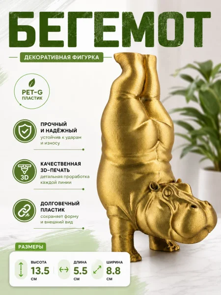 Декоративная статуэтка «Бегемот на двух ногах» Декоративная статуэтка «Бегемот на двух ногах»