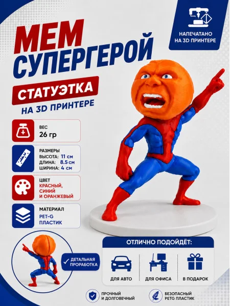 Декоративная статуэтка  «Мем супергерой»