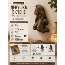 Настенный декор «Девушка в стене №2 бронза маленькая» Настенный декор «Девушка в стене №2 бронза маленькая»