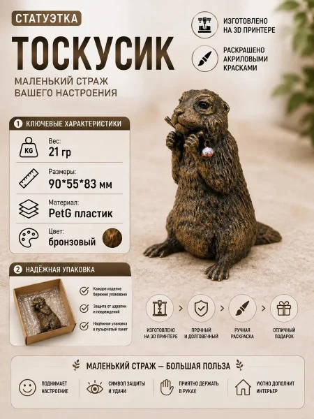 Декоративная статуэтка М3Д «Тоскусик» Декоративная статуэтка М3Д «Тоскусик»