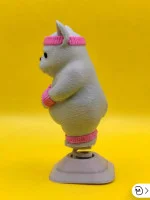 Декоративная фигурка «На пружинке — Мопс с розовой повязкой»