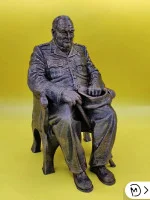 Декоративная статуэтка М3Д «Черчилль на конференции»