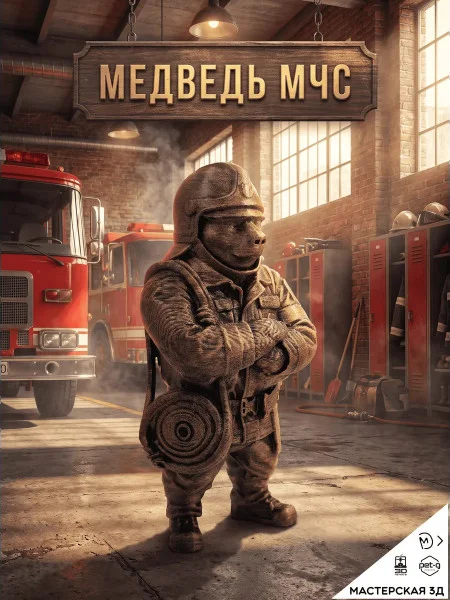 Декоративная статуэтка М3Д «Медведь МЧС» Декоративная статуэтка М3Д «Медведь МЧС»