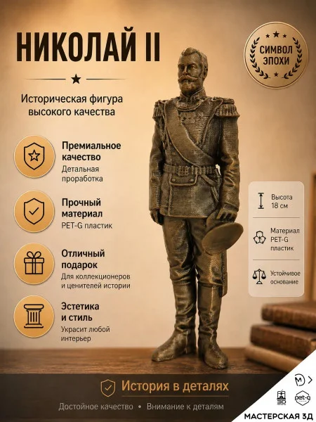 Декоративная статуэтка М3Д «Николай II» Декоративная статуэтка М3Д «Николай II»