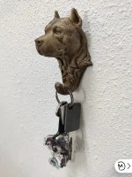 Декоративный настенный крючок М3Д «Питбуль»