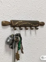 Настенная ключница М3Д «Скалка — Счастье начинается с кухни»