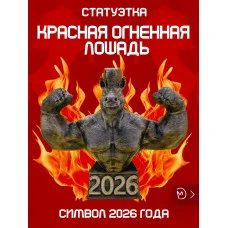 Декоративная статуэтка «Красная огненная лошадь»