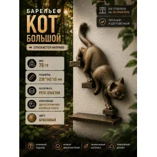 Декоративная настенная фигурка Кот спускается по лестнице Декоративная настенная фигурка Кот спускается по лестнице