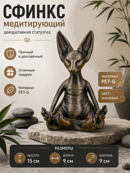 Декоративная статуэтка М3Д «Сфинкс медитирующий» Декоративная статуэтка М3Д «Сфинкс медитирующий»
