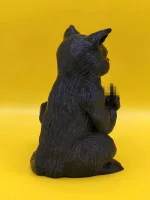 Декоративная статуэтка  «Котик средний палец»