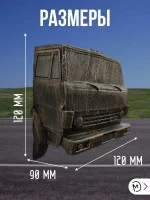 Декоративный настенный барельеф М3Д «Машина в стене №7»