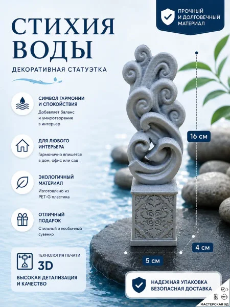 Декоративная статуэтка М3Д «Стихия воды» Декоративная статуэтка М3Д «Стихия воды»