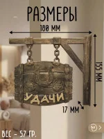 Декоративный сувенир М3Д «Вывеска оберег удачи»