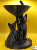 М3Д Подставка для колец - Кошечки №2 черные М3Д Подставка для колец - Кошечки №2 черные