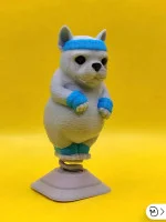 Декоративная фигурка «На пружинке — Мопс с голубой повязкой»